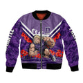 Personalised Fremantle Dockers ANZAC Bomber Jacket Military Remembrance Australian Football Mascot Camouflage