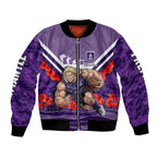 Personalised Fremantle Dockers ANZAC Bomber Jacket Military Remembrance Australian Football Mascot Camouflage