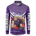 Personalised Fremantle Dockers ANZAC Button Sweatshirt Military Remembrance Australian Football Mascot Camouflage