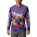Personalised Fremantle Dockers ANZAC Button Sweatshirt Military Remembrance Australian Football Mascot Camouflage