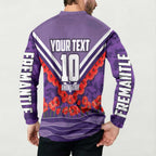 Personalised Fremantle Dockers ANZAC Button Sweatshirt Military Remembrance Australian Football Mascot Camouflage