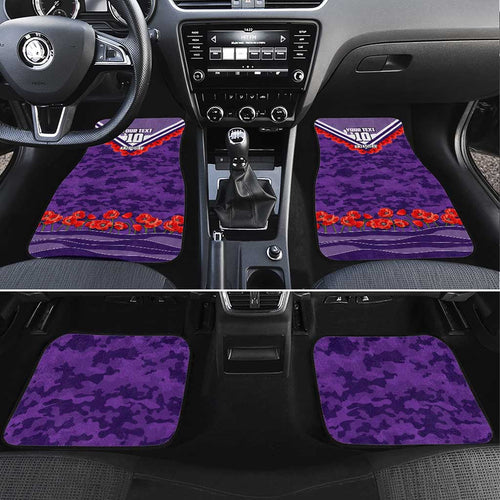 Personalised Fremantle Dockers ANZAC Car Mats Military Remembrance Australian Football Mascot Camouflage