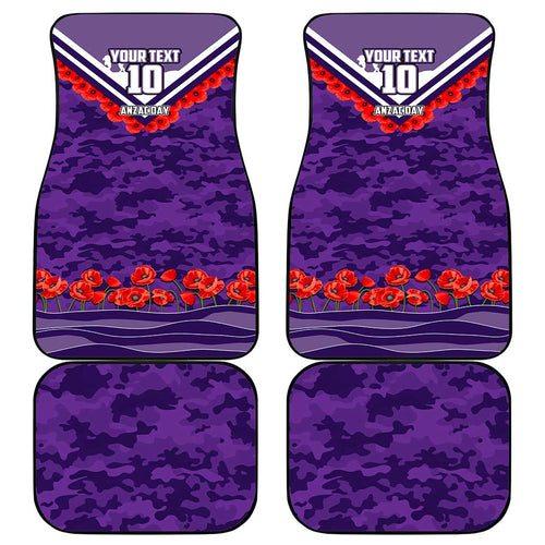 Personalised Fremantle Dockers ANZAC Car Mats Military Remembrance Australian Football Mascot Camouflage
