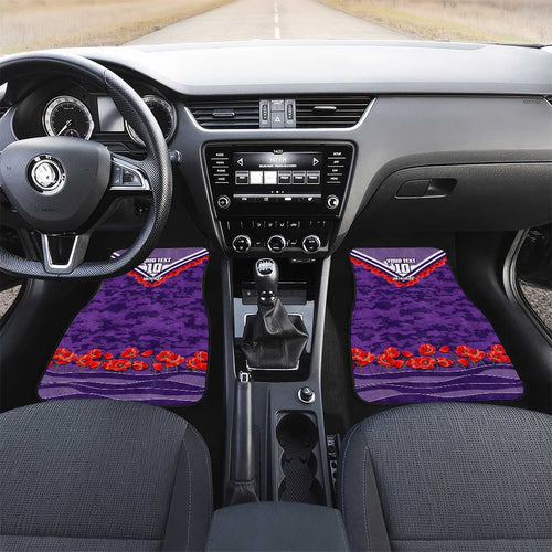 Personalised Fremantle Dockers ANZAC Car Mats Military Remembrance Australian Football Mascot Camouflage