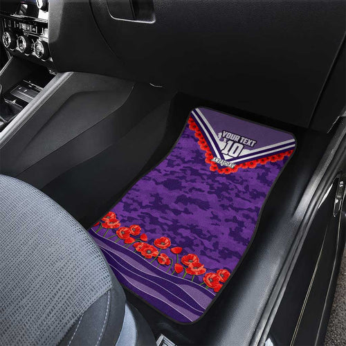 Personalised Fremantle Dockers ANZAC Car Mats Military Remembrance Australian Football Mascot Camouflage
