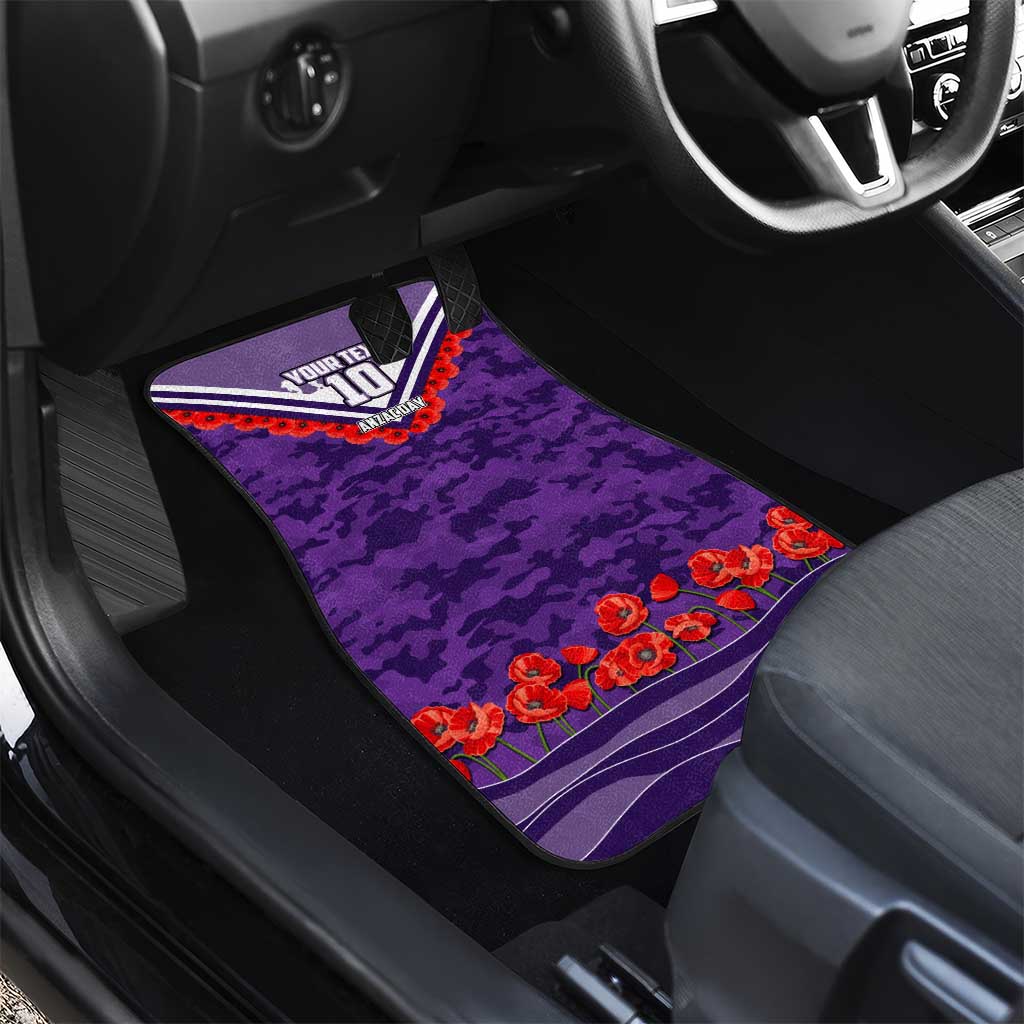 Personalised Fremantle Dockers ANZAC Car Mats Military Remembrance Australian Football Mascot Camouflage