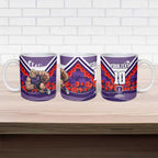 Personalised Fremantle Dockers ANZAC Ceramic Mug Military Remembrance Australian Football Mascot Camouflage
