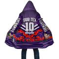 Personalised Fremantle Dockers ANZAC Cloak Military Remembrance Australian Football Mascot Camouflage