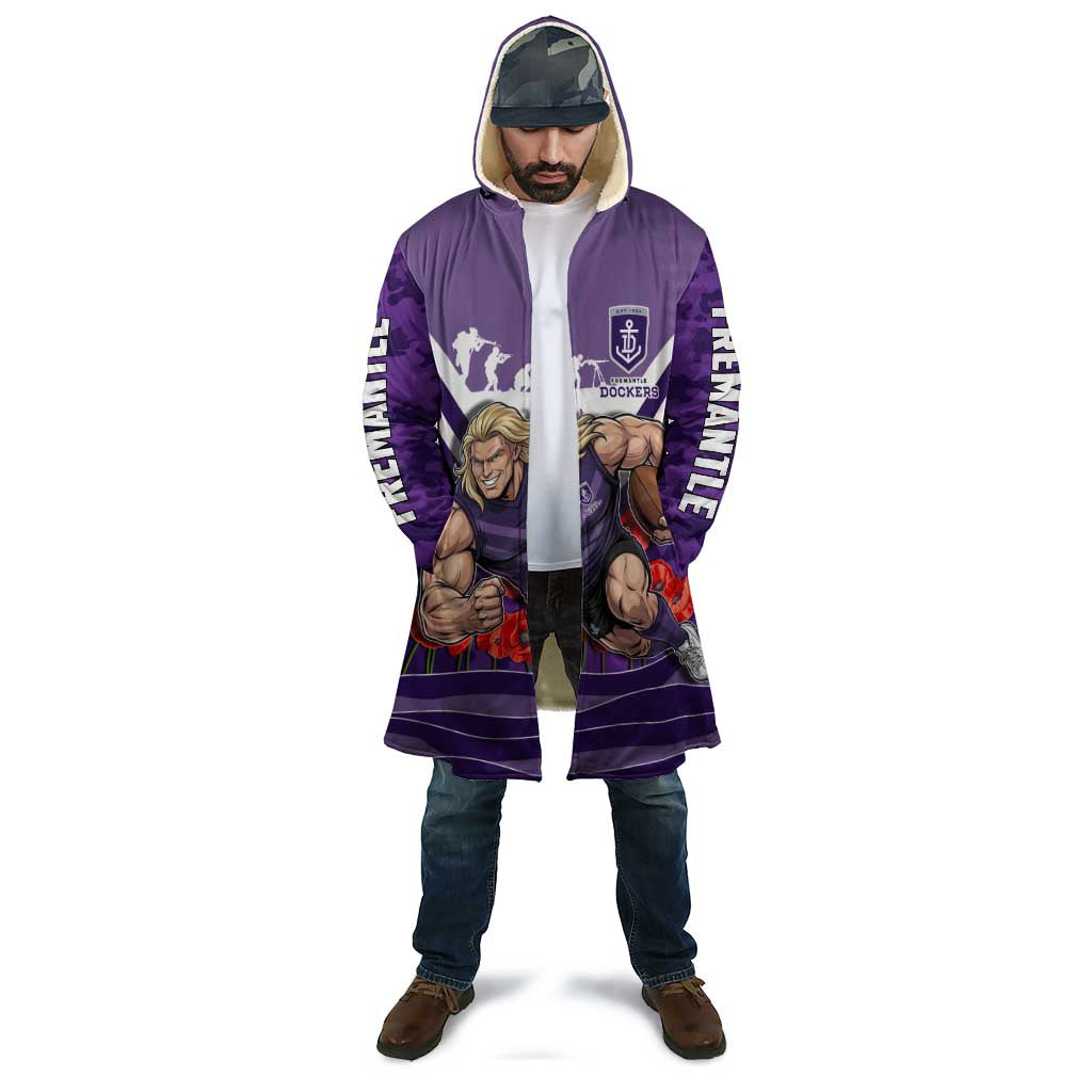 Personalised Fremantle Dockers ANZAC Cloak Military Remembrance Australian Football Mascot Camouflage
