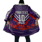 Personalised Fremantle Dockers ANZAC Cloak Military Remembrance Australian Football Mascot Camouflage