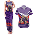 Personalised Fremantle Dockers ANZAC Couples Matching Tank Maxi Dress and Hawaiian Shirt Military Remembrance Australian Football Mascot Camouflage