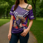 Personalised Fremantle Dockers ANZAC Cross Shoulder Shirt Military Remembrance Australian Football Mascot Camouflage