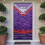 Personalised Fremantle Dockers ANZAC Door Cover Military Remembrance Australian Football Mascot Camouflage