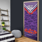 Personalised Fremantle Dockers ANZAC Door Cover Military Remembrance Australian Football Mascot Camouflage