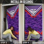 Personalised Fremantle Dockers ANZAC Door Cover Military Remembrance Australian Football Mascot Camouflage