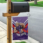 Personalised Fremantle Dockers ANZAC Garden Flag Military Remembrance Australian Football Mascot Camouflage
