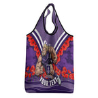 Personalised Fremantle Dockers ANZAC Grocery Bag Military Remembrance Australian Football Mascot Camouflage