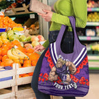 Personalised Fremantle Dockers ANZAC Grocery Bag Military Remembrance Australian Football Mascot Camouflage