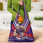 Personalised Fremantle Dockers ANZAC Grocery Bag Military Remembrance Australian Football Mascot Camouflage