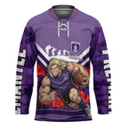 Personalised Fremantle Dockers ANZAC Hockey Jersey Military Remembrance Australian Football Mascot Camouflage
