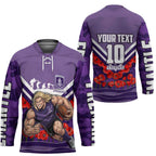 Personalised Fremantle Dockers ANZAC Hockey Jersey Military Remembrance Australian Football Mascot Camouflage