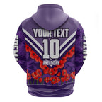 Personalised Fremantle Dockers ANZAC Hoodie Military Remembrance Australian Football Mascot Camouflage