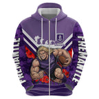 Personalised Fremantle Dockers ANZAC Hoodie Military Remembrance Australian Football Mascot Camouflage