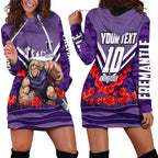 Personalised Fremantle Dockers ANZAC Hoodie Dress Military Remembrance Australian Football Mascot Camouflage
