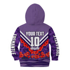 Personalised Fremantle Dockers ANZAC Kid Hoodie Military Remembrance Australian Football Mascot Camouflage