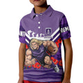 Personalised Fremantle Dockers ANZAC Kid Polo Shirt Military Remembrance Australian Football Mascot Camouflage