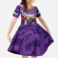 Personalised Fremantle Dockers ANZAC Kid Short Sleeve Dress Military Remembrance Australian Football Mascot Camouflage