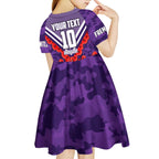 Personalised Fremantle Dockers ANZAC Kid Short Sleeve Dress Military Remembrance Australian Football Mascot Camouflage