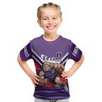 Personalised Fremantle Dockers ANZAC Kid T Shirt Military Remembrance Australian Football Mascot Camouflage