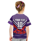 Personalised Fremantle Dockers ANZAC Kid T Shirt Military Remembrance Australian Football Mascot Camouflage