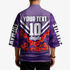 Personalised Fremantle Dockers ANZAC Kimono Military Remembrance Australian Football Mascot Camouflage