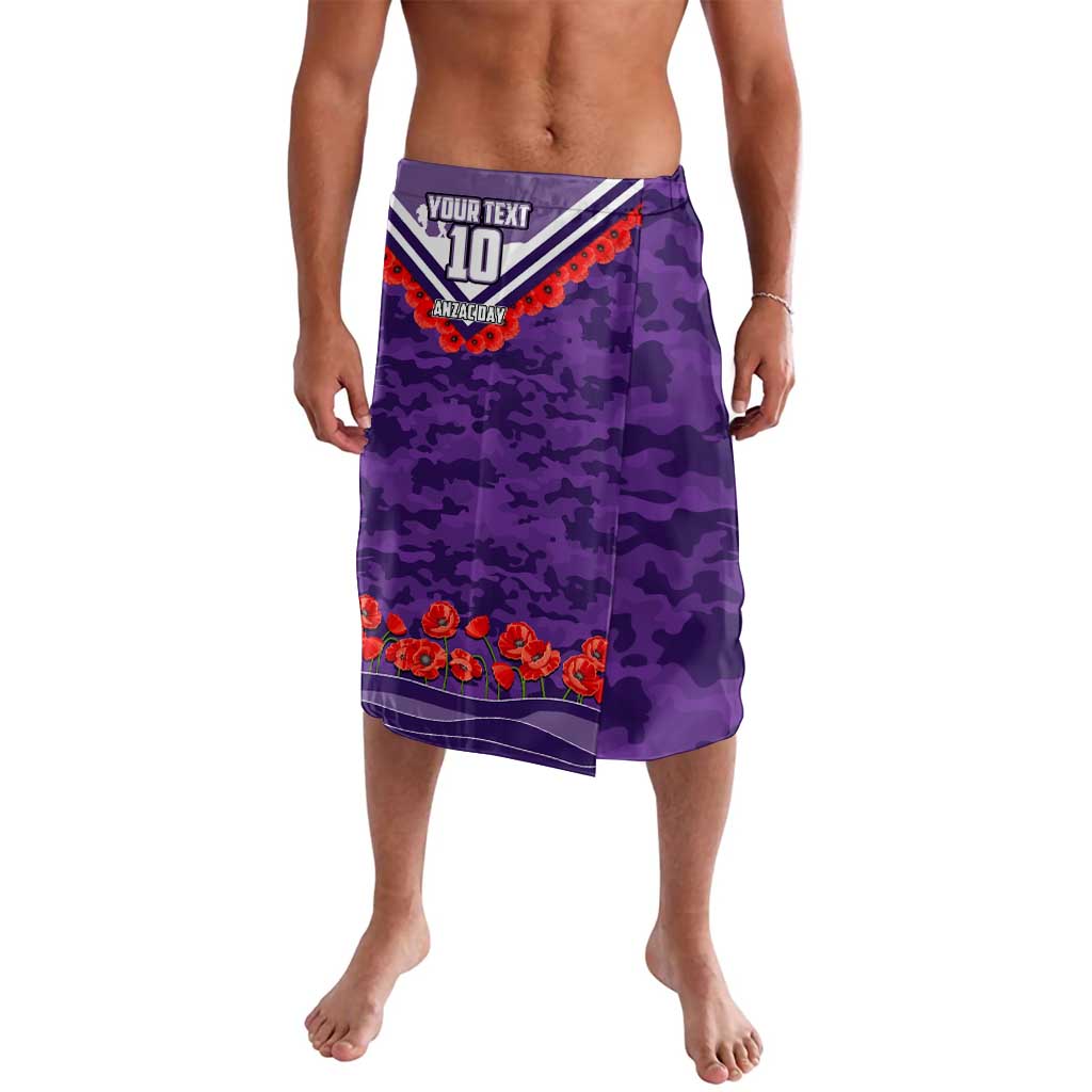 Personalised Fremantle Dockers ANZAC Lavalava Military Remembrance Australian Football Mascot Camouflage