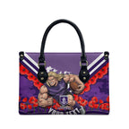 Personalised Fremantle Dockers ANZAC Leather Bag Military Remembrance Australian Football Mascot Camouflage
