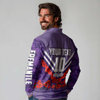 Personalised Fremantle Dockers ANZAC Long Sleeve Polo Shirt Military Remembrance Australian Football Mascot Camouflage