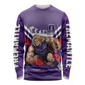 Personalised Fremantle Dockers ANZAC Long Sleeve Shirt Military Remembrance Australian Football Mascot Camouflage