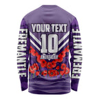 Personalised Fremantle Dockers ANZAC Long Sleeve Shirt Military Remembrance Australian Football Mascot Camouflage
