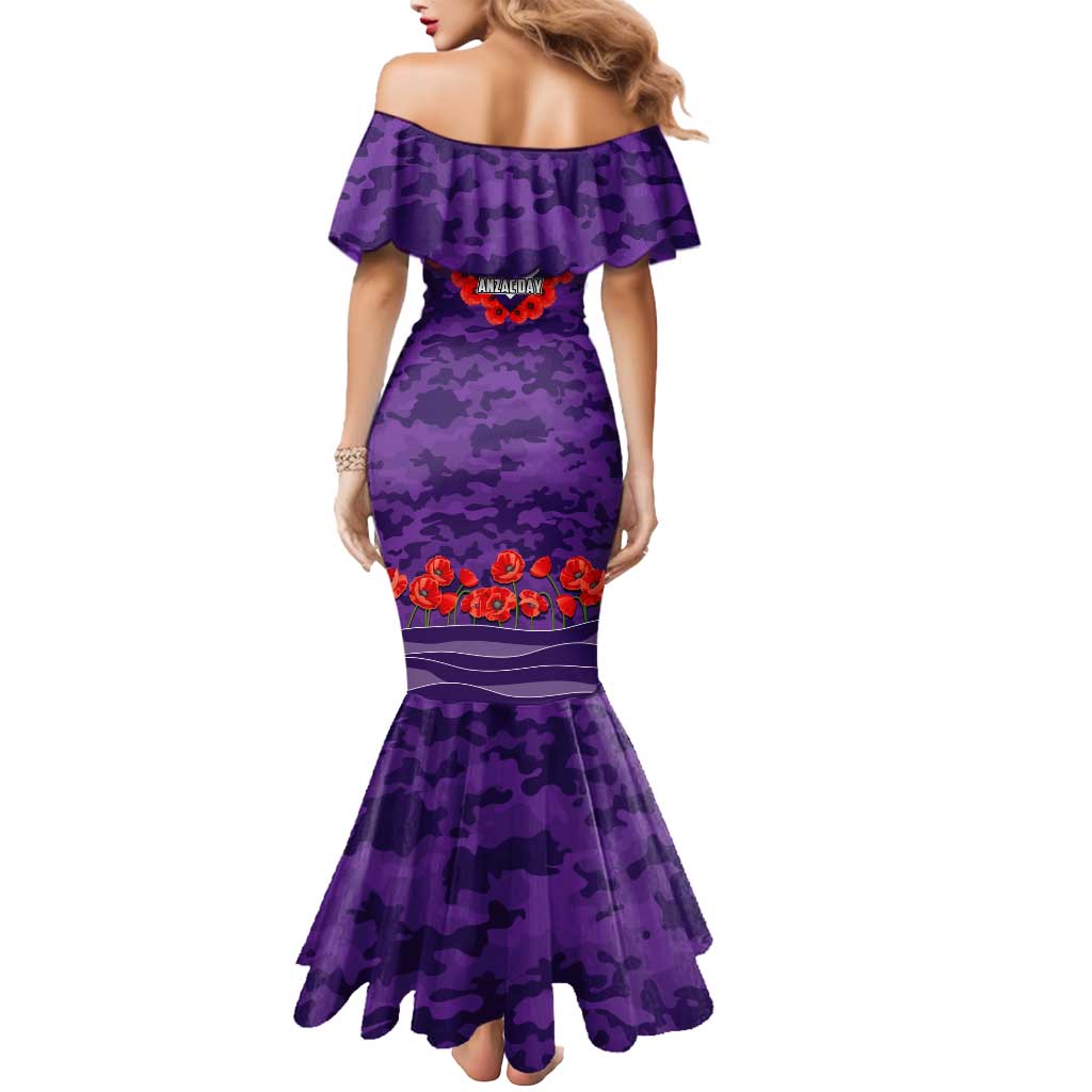 Personalised Fremantle Dockers ANZAC Mermaid Dress Military Remembrance Australian Football Mascot Camouflage