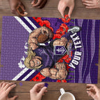 Personalised Fremantle Dockers ANZAC Puzzle Military Remembrance Australian Football Mascot Camouflage