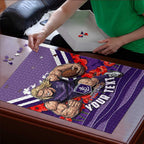 Personalised Fremantle Dockers ANZAC Puzzle Military Remembrance Australian Football Mascot Camouflage