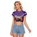 Personalised Fremantle Dockers ANZAC Raglan Cropped T Shirt Military Remembrance Australian Football Mascot Camouflage