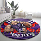 Personalised Fremantle Dockers ANZAC Round Carpet Military Remembrance Australian Football Mascot Camouflage