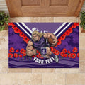 Personalised Fremantle Dockers ANZAC Rubber Doormat Military Remembrance Australian Football Mascot Camouflage