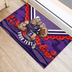 Personalised Fremantle Dockers ANZAC Rubber Doormat Military Remembrance Australian Football Mascot Camouflage