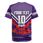 Personalised Fremantle Dockers ANZAC Rugby Jersey Military Remembrance Australian Football Mascot Camouflage