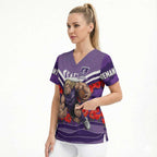 Personalised Fremantle Dockers ANZAC Scrub Top Military Remembrance Australian Football Mascot Camouflage