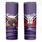 Personalised Fremantle Dockers ANZAC Skinny Tumbler Military Remembrance Australian Football Mascot Camouflage
